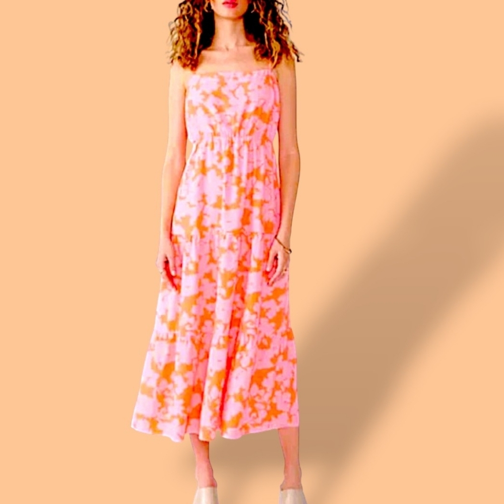 ⭐NWT!!! Social Standard by Sanctuary Women's Tiered Midi Sundress - Picture 4 of 12